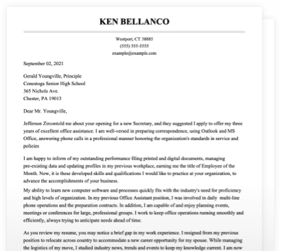 Kellie Belanco cover letter hero