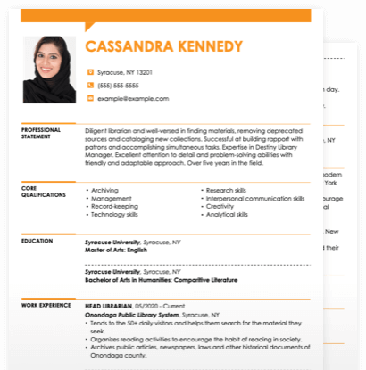 CV Examples Template