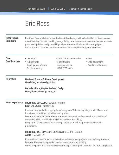 Front End Developer