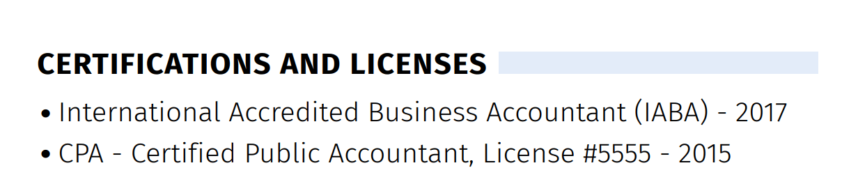 certifications