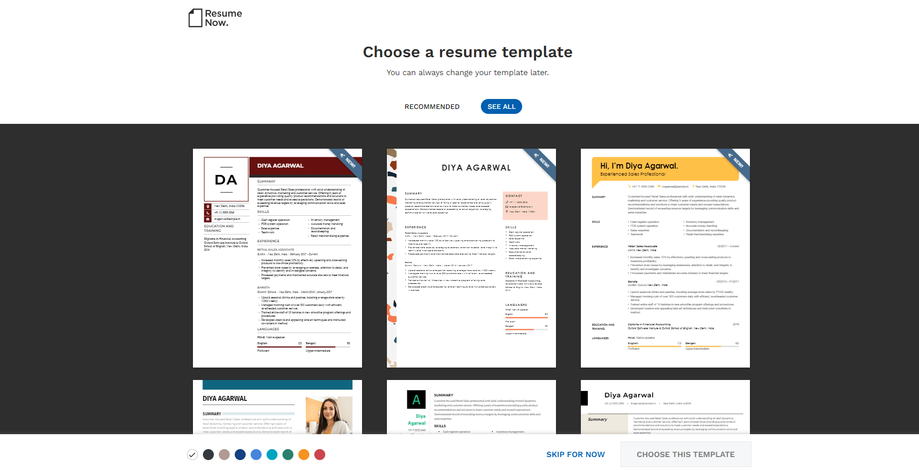 cv step 1