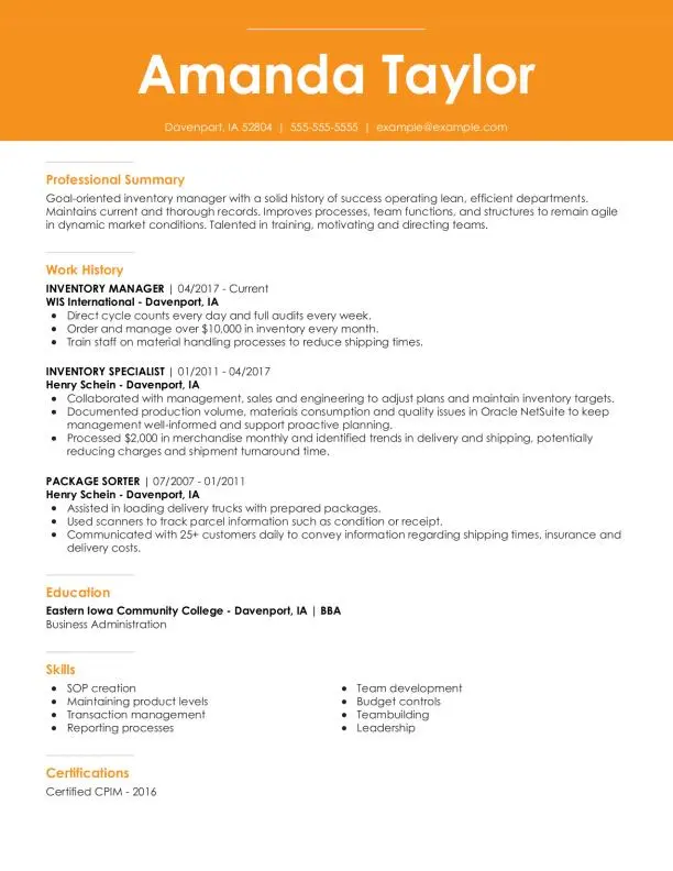 Resume Education