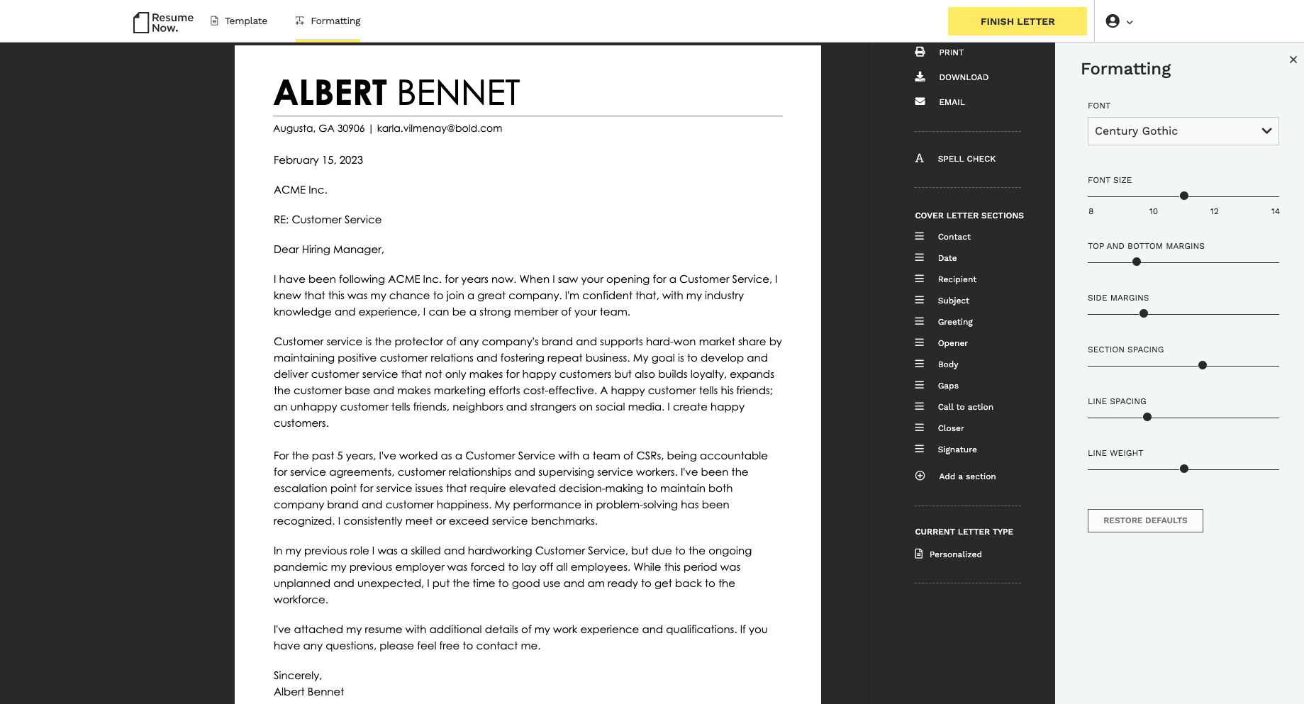 cover letter step 4