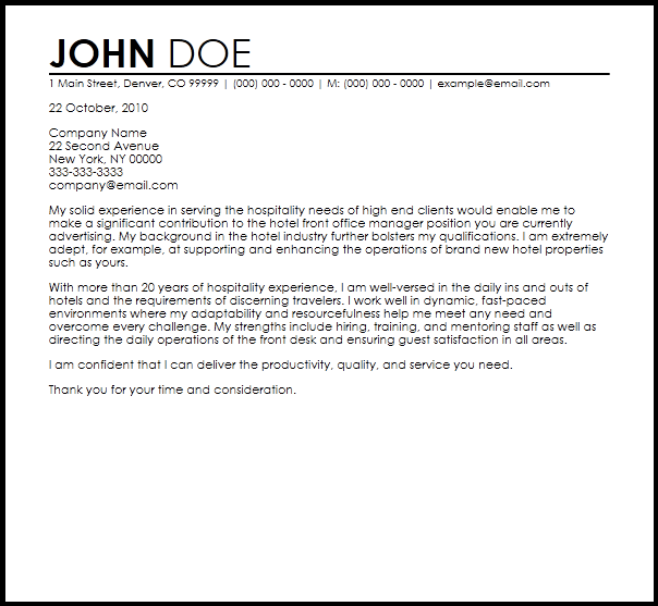 Front Desk Cover Letter from www.resume-now.com