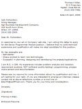 Cover letter example 1
