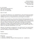 pharmaceutical cover letter sample