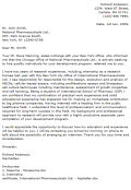 pharmaceutical cover letter template